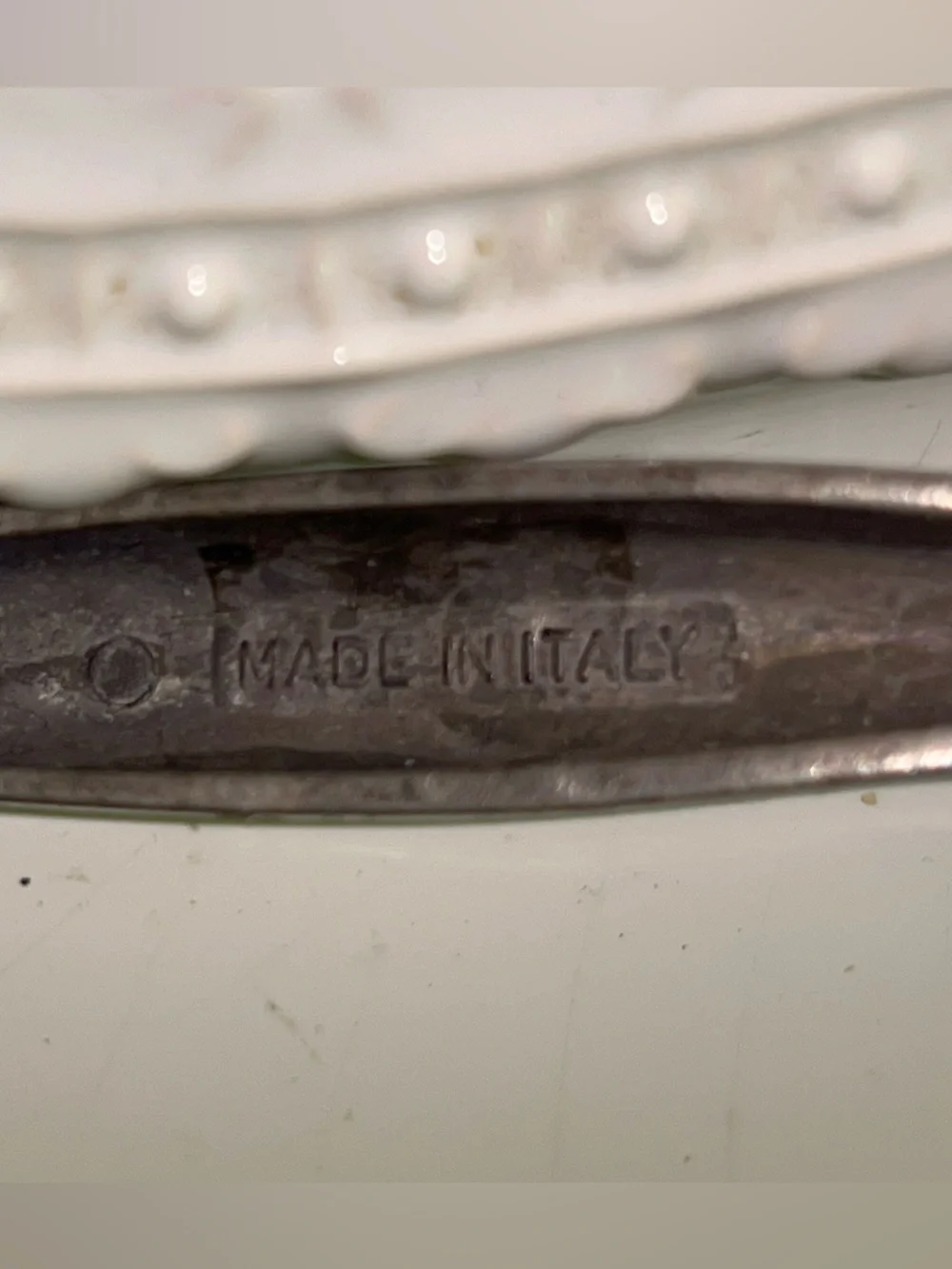 Italian cast aluminum garlic press